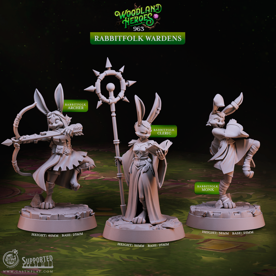 Rabbitfolk Wardens - Woodland Heroes - Cast n Play
