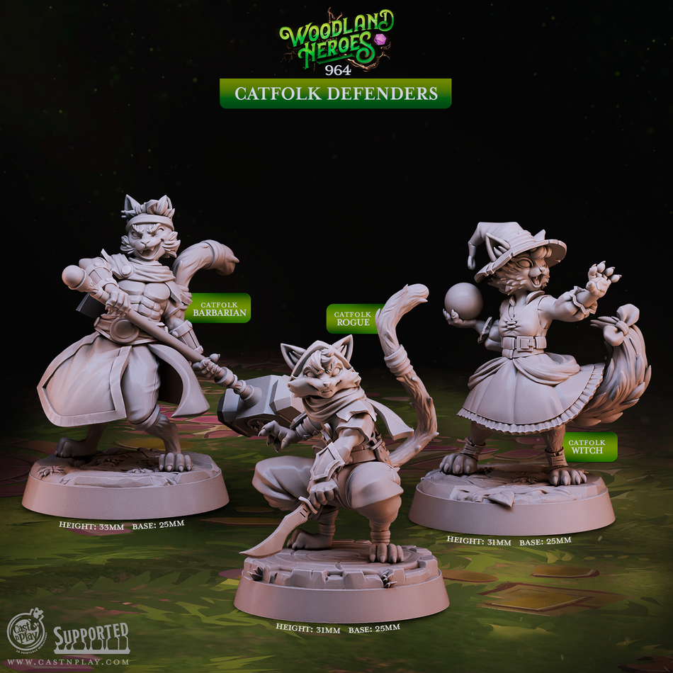 Catfolk Defenders - Woodland Heroes - Cast n Play