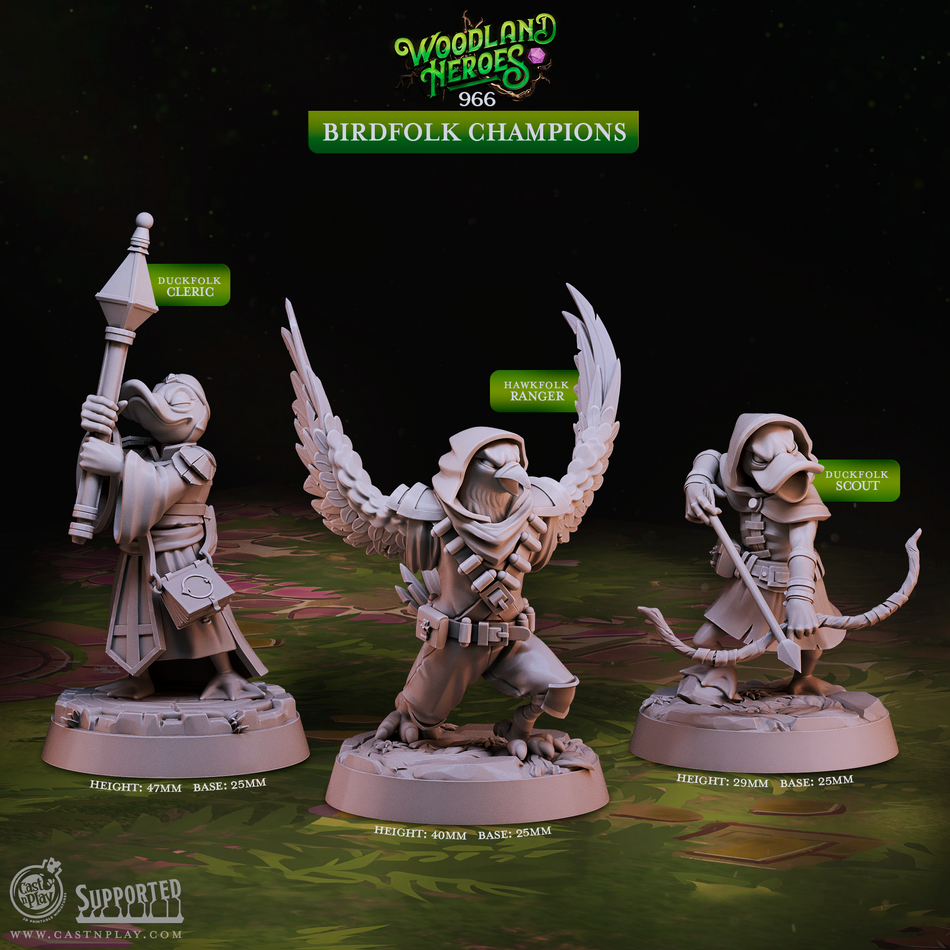 Birdfolk Champions - Woodland Heroes - Cast n Play