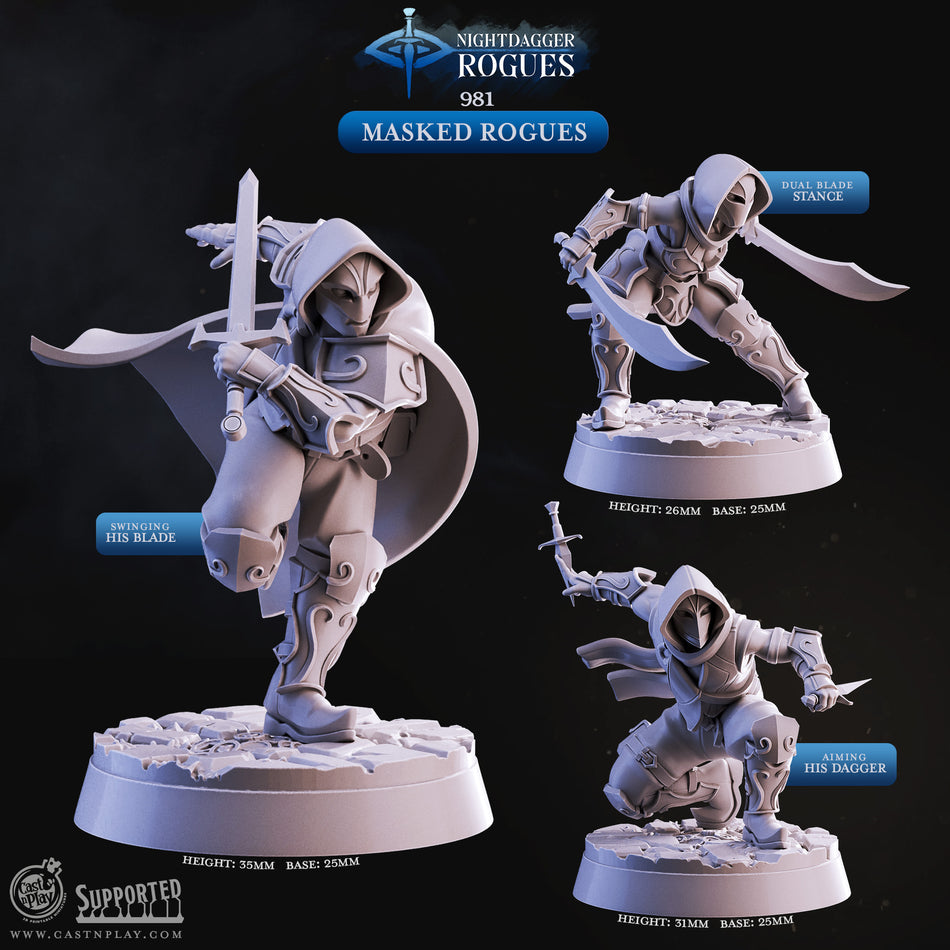 Masked Rogues - Nightdagger Rogues - Cast n Play