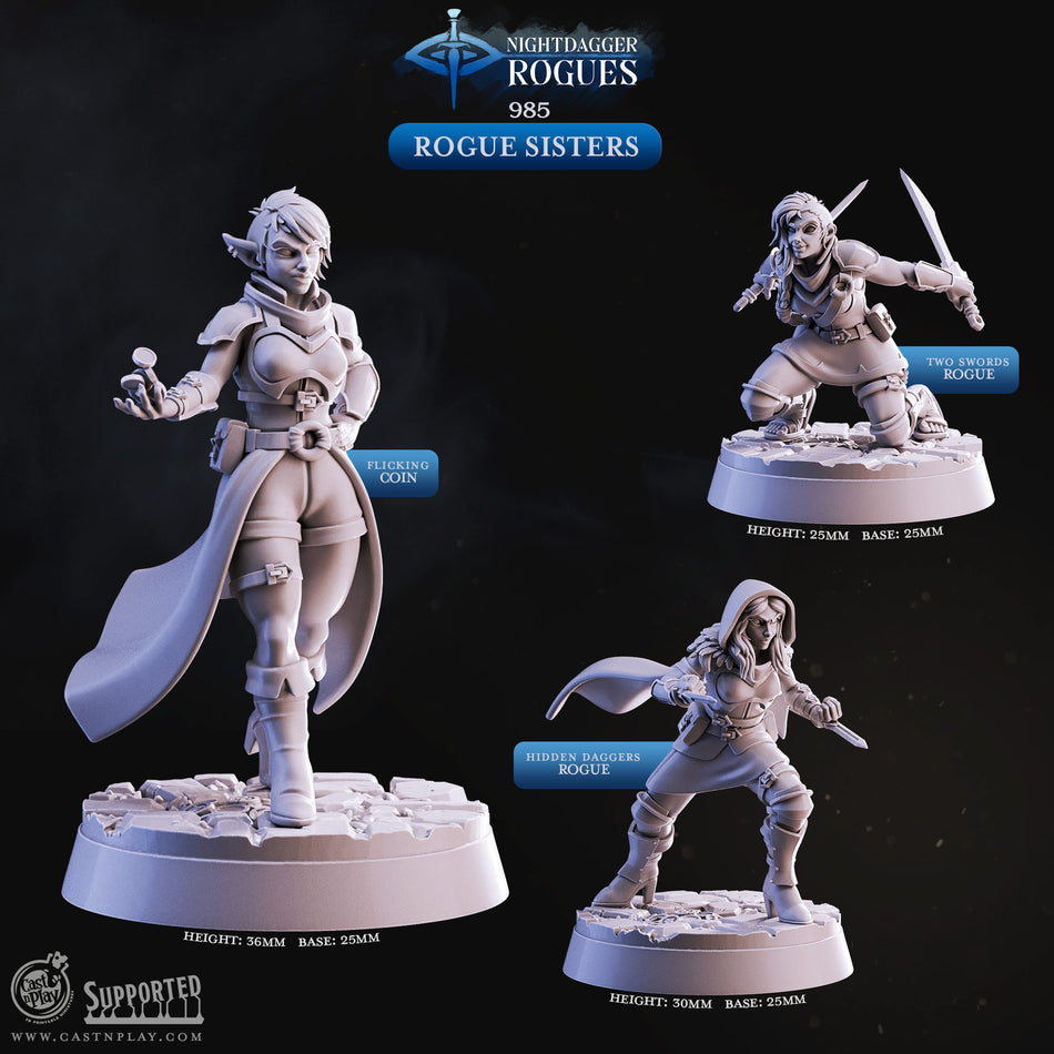Rogue Sisters - Nightdagger Rogues - Cast n Play