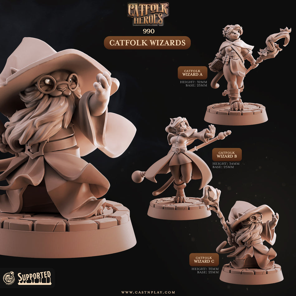Catfolk Wizards - Catfolk Heroes - Cast n Play