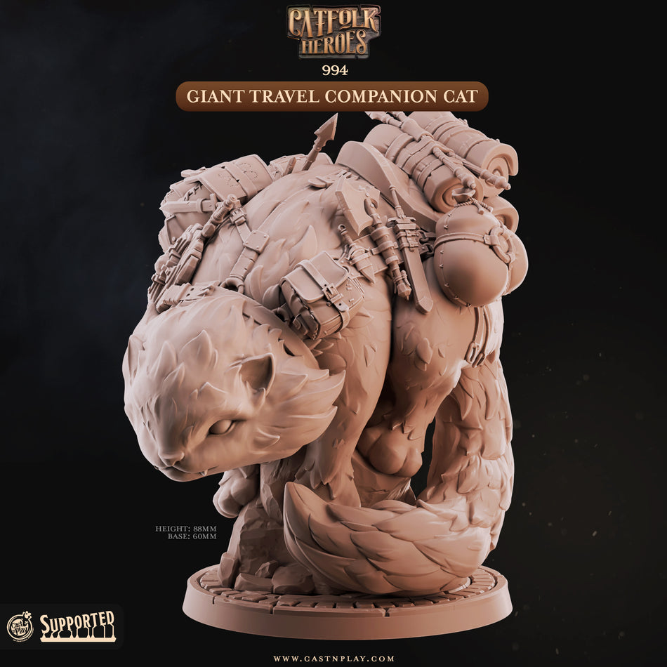 Giant Travel Companion Cat - Catfolk Heroes - Cast n Play