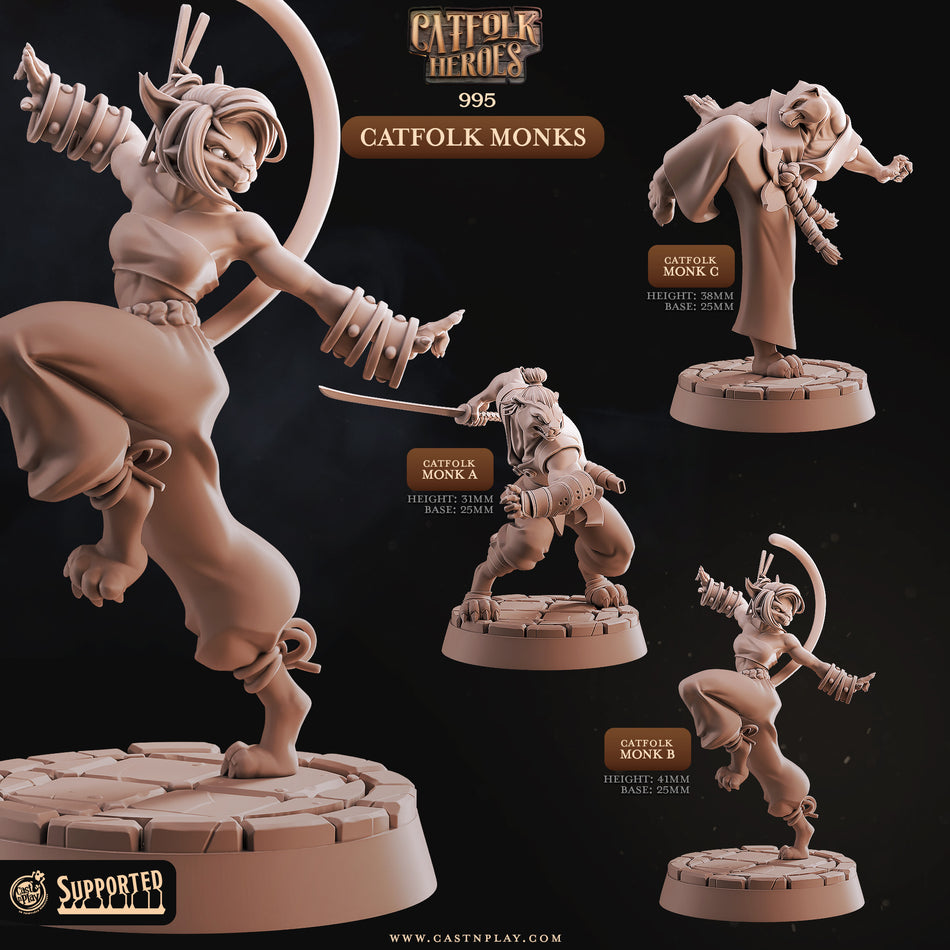 Catfolk Monks - Catfolk Heroes - Cast n Play