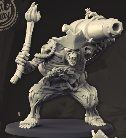 Deadly Cannon Skeleton - The Cursed Crew - Cast n Play