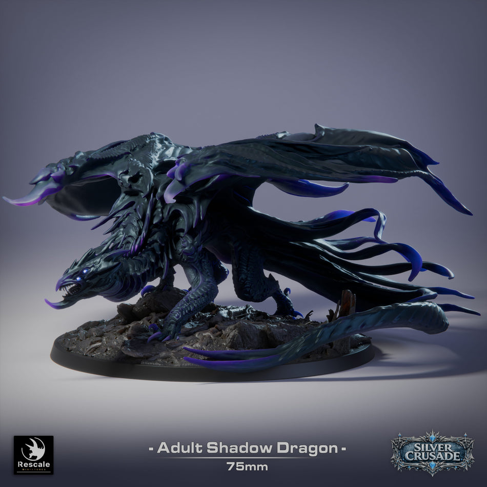 Adult Shadow Dragon- Silver Crusade - Rescale Miniatures
