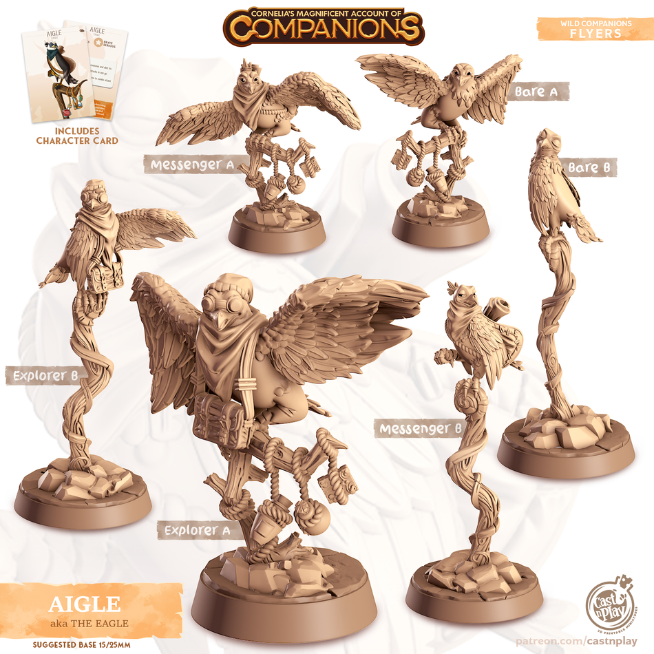 Eagle - Flyers - Aigle - Animal Companions by Cornelia - Cast n Play
