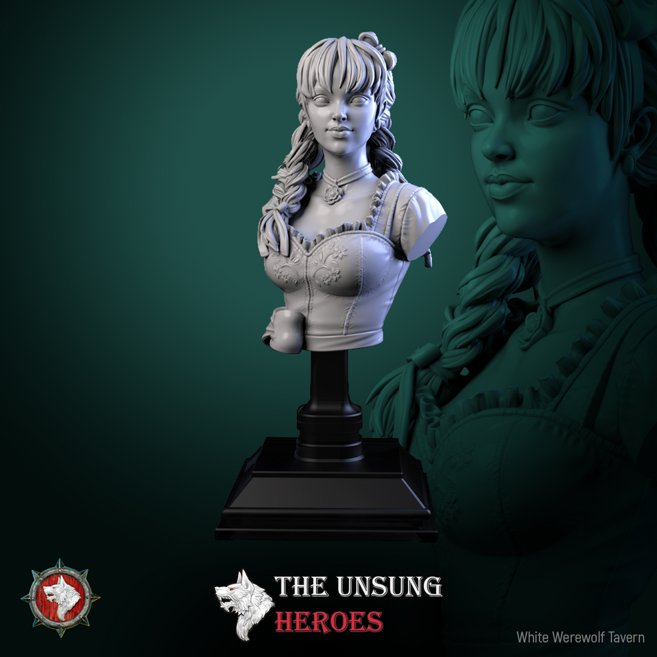 Alehouse Maids Bust mit Base - aus der Reihe The Unsung Heroes - White Werewolf Tavern