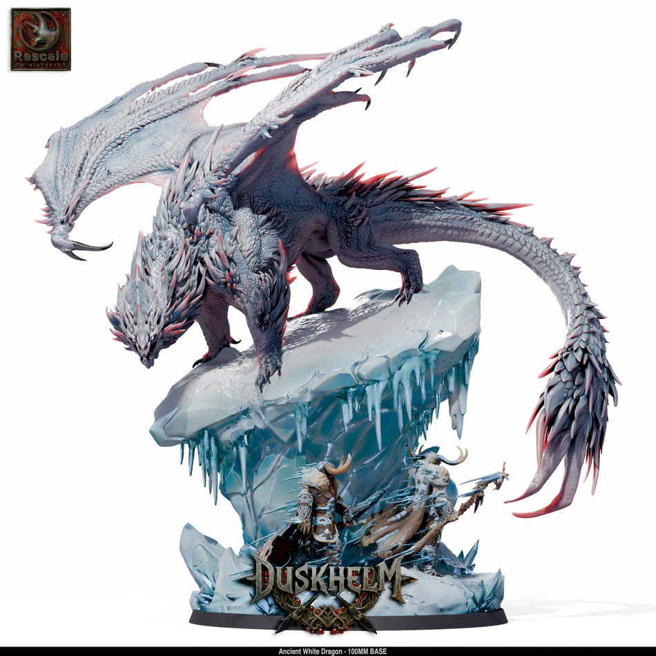 Ancient White Dragon - Duskhelm - Rescale Miniatures