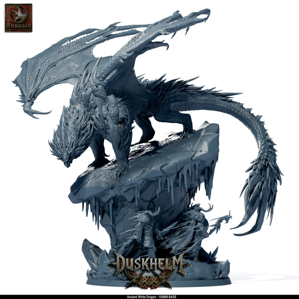 Ancient White Dragon - Duskhelm - Rescale Miniatures