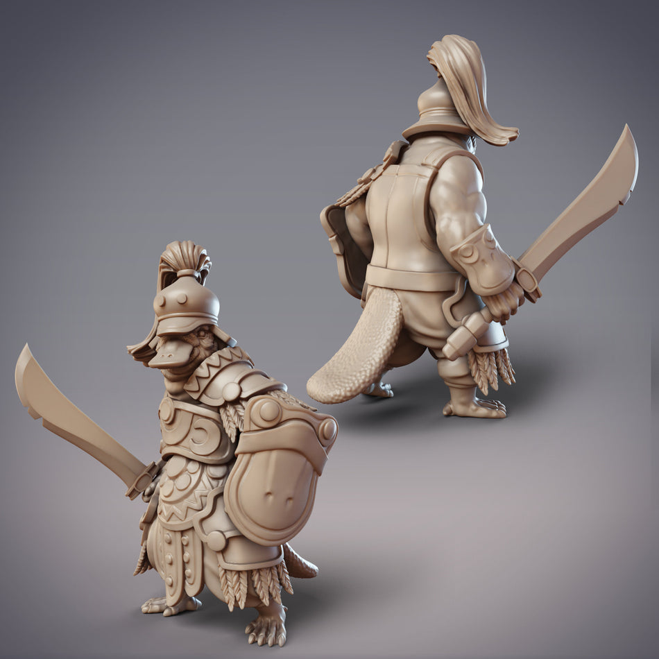 Ramman Labumar, Platypusfolk Heavy Warrior Miniature - Boondaburra 2 - CM