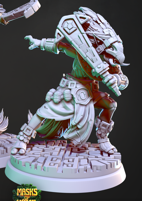 Kabil, Melee Warrior - Masks of Kiimil - Cast n Play