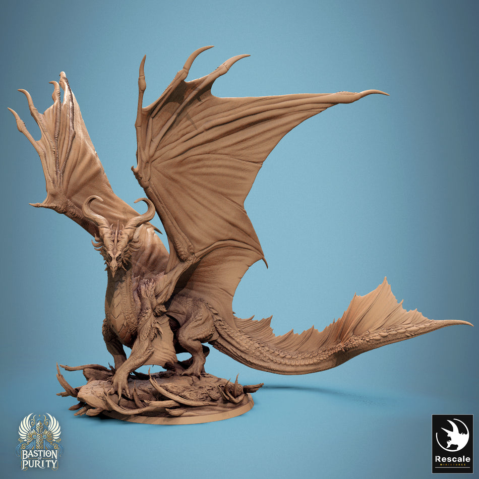 Bronze Dragon Stand - Bastion of Purity I - Rescale Miniatures