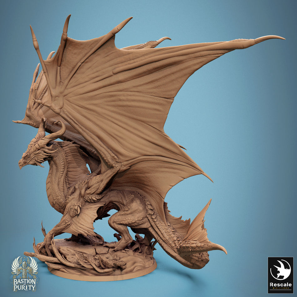 Bronze Dragon Stand - Bastion of Purity I - Rescale Miniatures