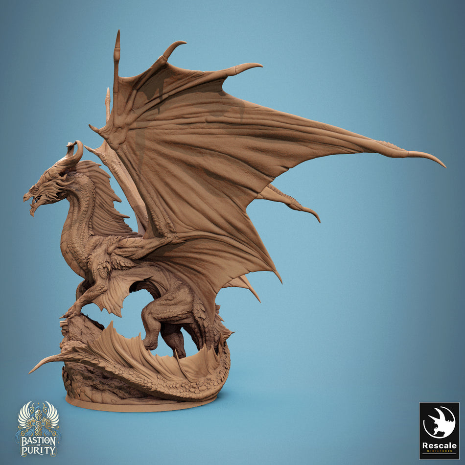 Bronze Dragon Stand Door - Bastion of Purity I - Rescale Miniatures