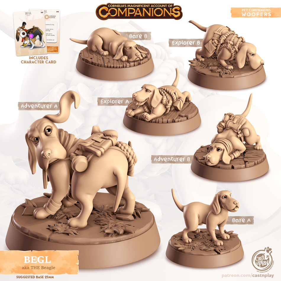 Beagle - Dogs - Begl - Animal Companions by Cornelia - Cast n Play