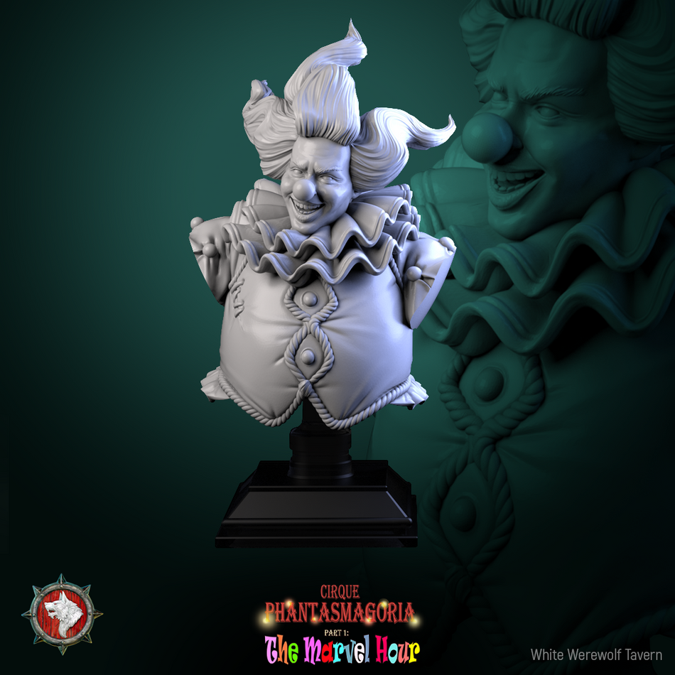 Bibble the Bonbon Buffoon Bust mit Base - aus der Reihe Cirque Phantasmagoria 1 - White Werewolf Tavern