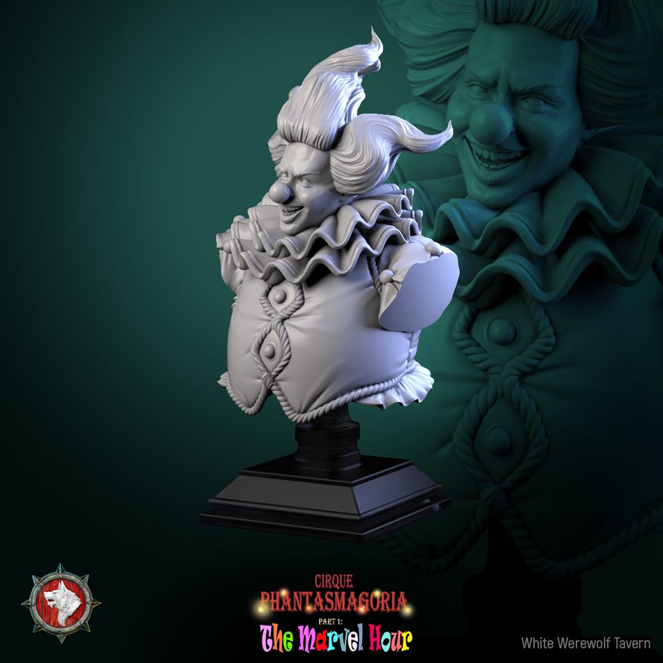 Bibble the Bonbon Buffoon Bust mit Base - aus der Reihe Cirque Phantasmagoria 1 - White Werewolf Tavern