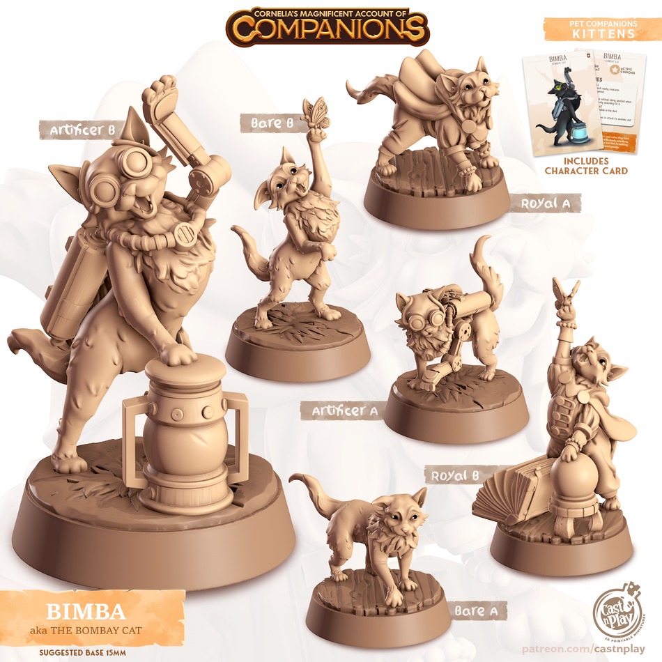 Bombay Cat - Cats - Bimba - Animal Companions by Cornelia - Cast n Play