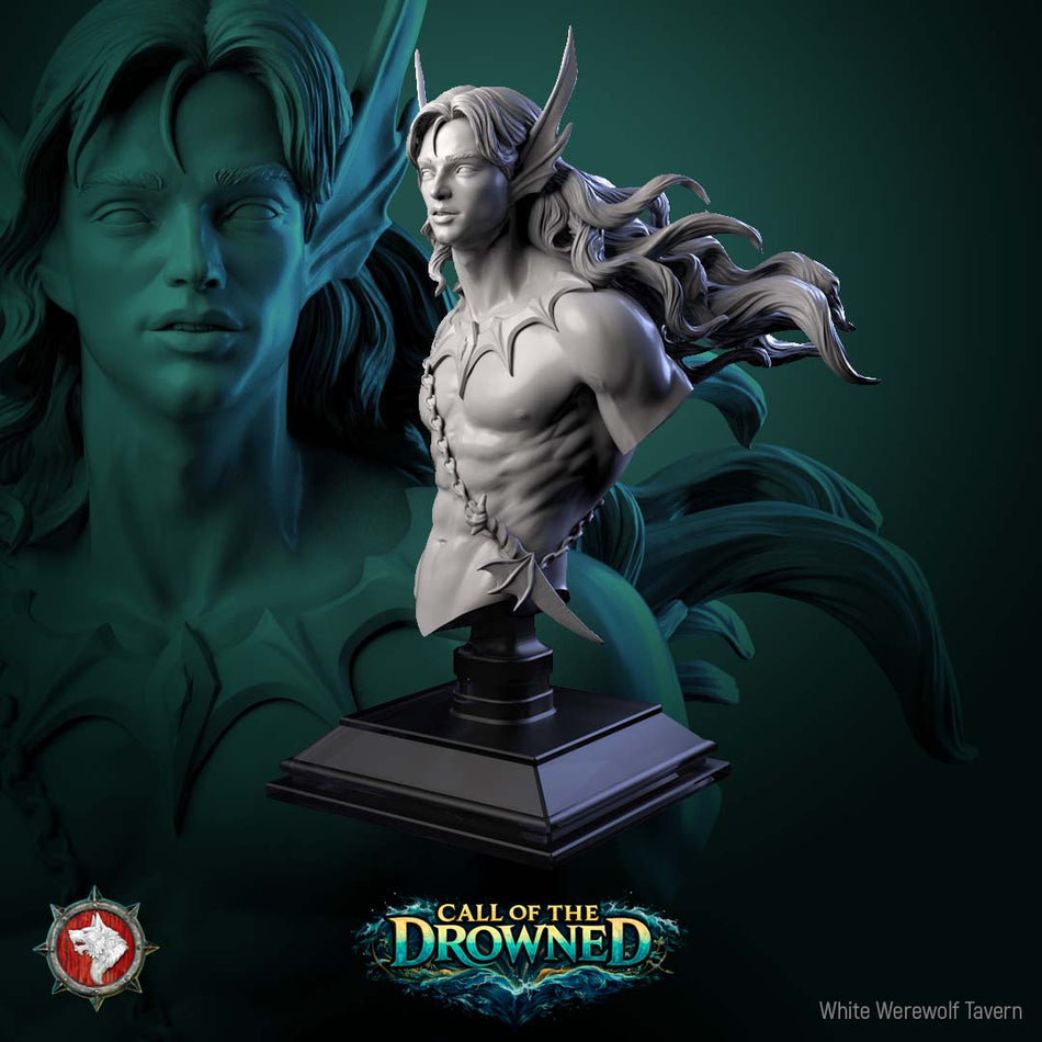 Merman Bust - Call of the Drowned - White Werewolf Tavern