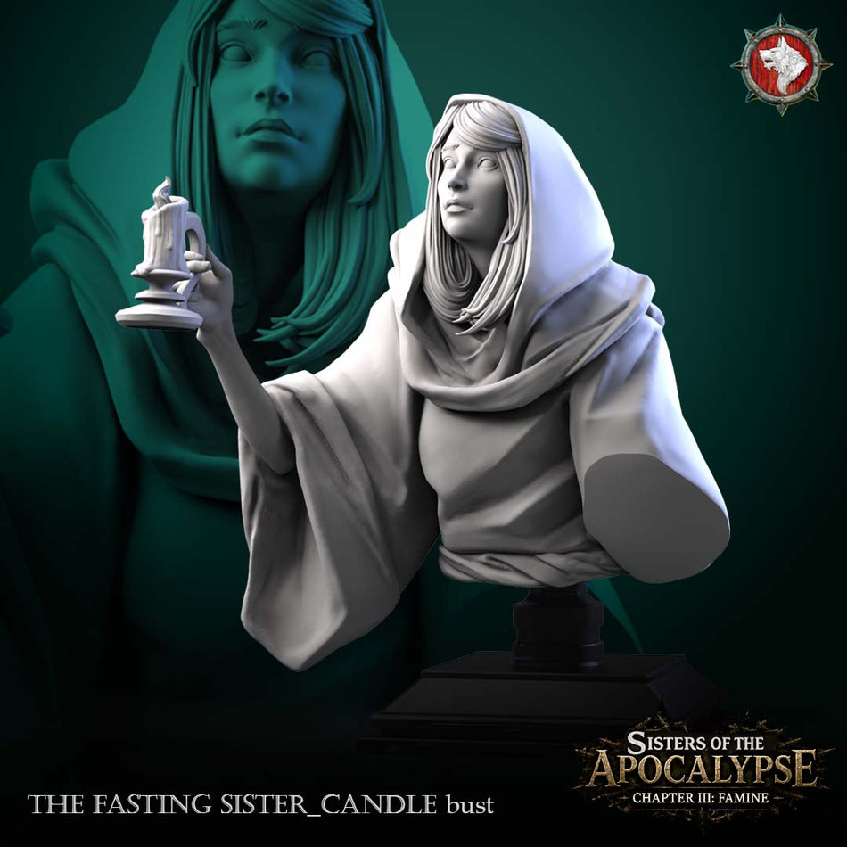 The Fasting Sister Candle Bust - Sisters of the Apocalypse - Famine - WWT