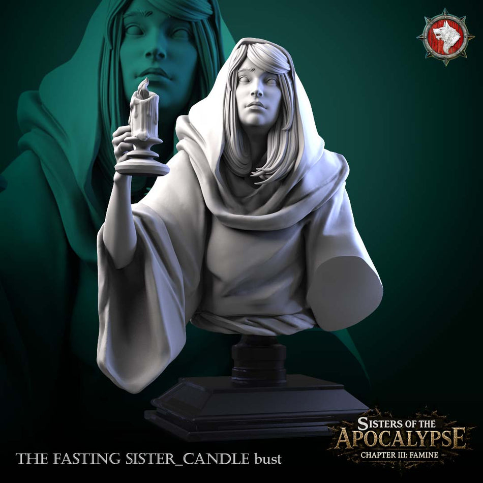 The Fasting Sister Candle Bust - Sisters of the Apocalypse - Famine - WWT