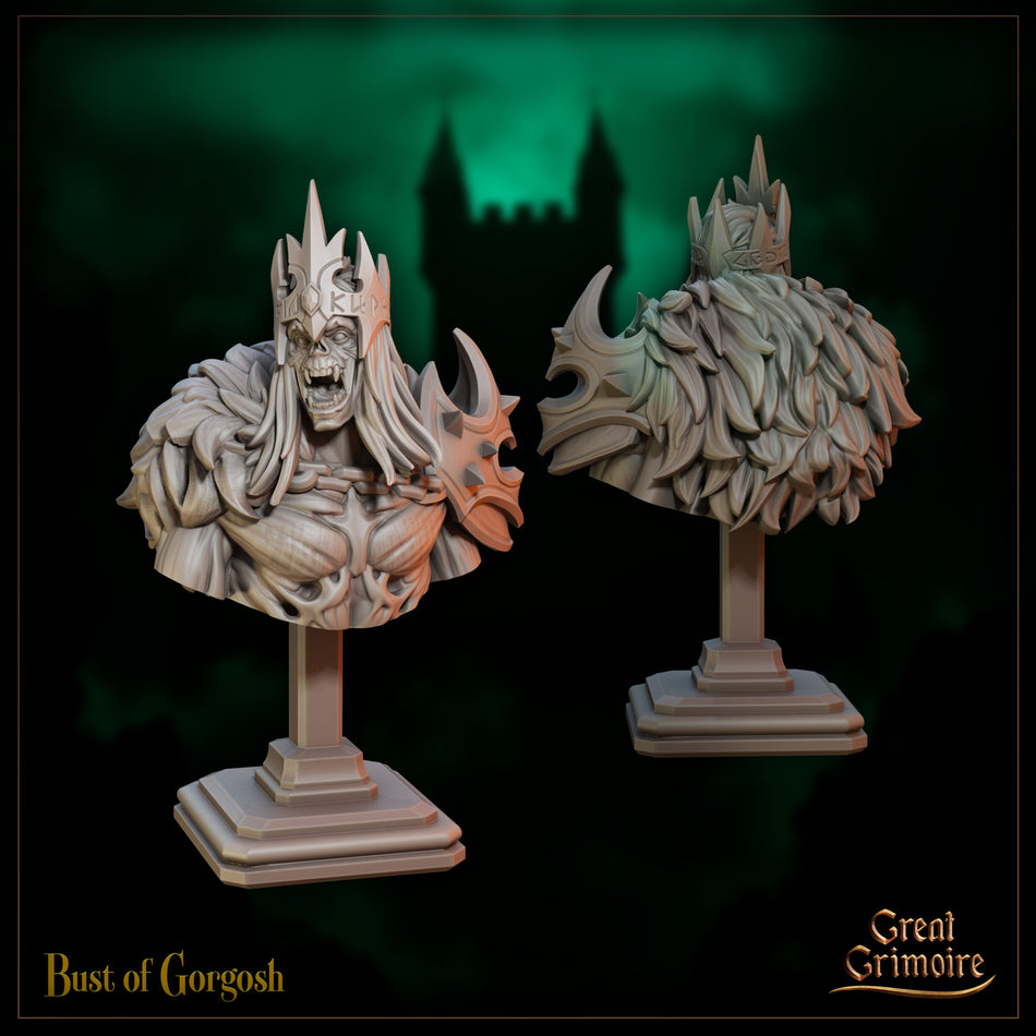 King Gorgosh Bust - Cursed Bastion - Great Grimoire