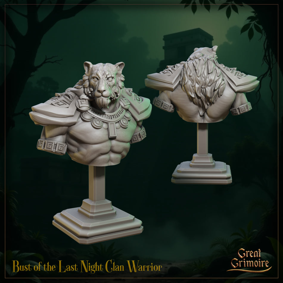 Bust of the Last Night Clan Warrior - The Last Roar of the Beast - Great Grimoire