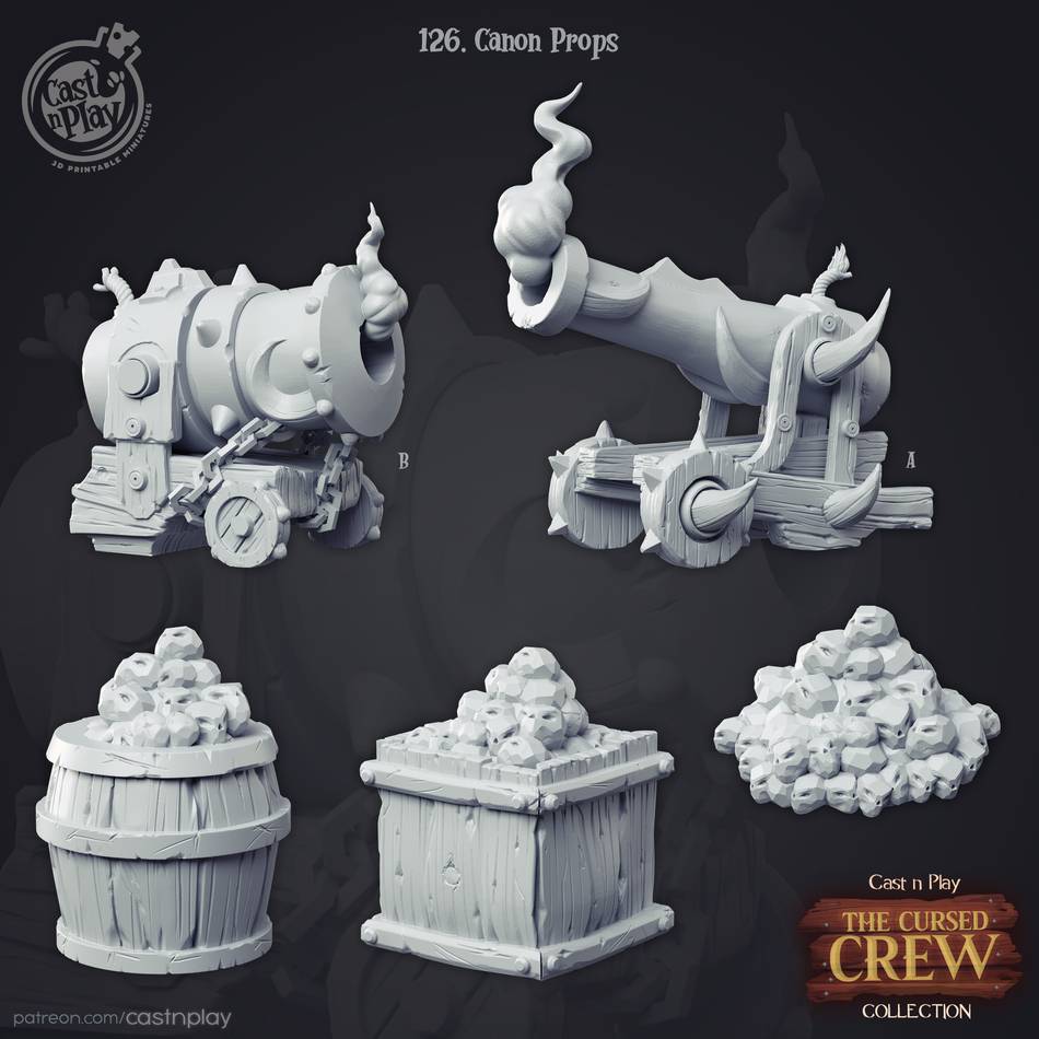 Cannon Props - The Cursed Crew - Cast n Play