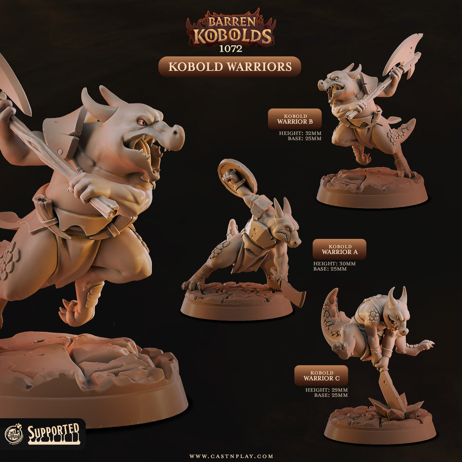 Kobold Warriors - Barren Kobolds - Cast n Play