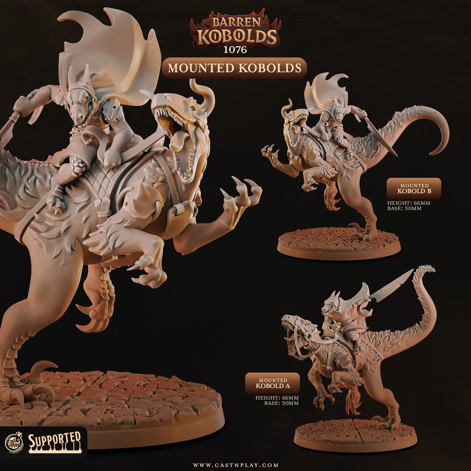 Mounted Kobolds - Barren Kobolds - Cast n Play