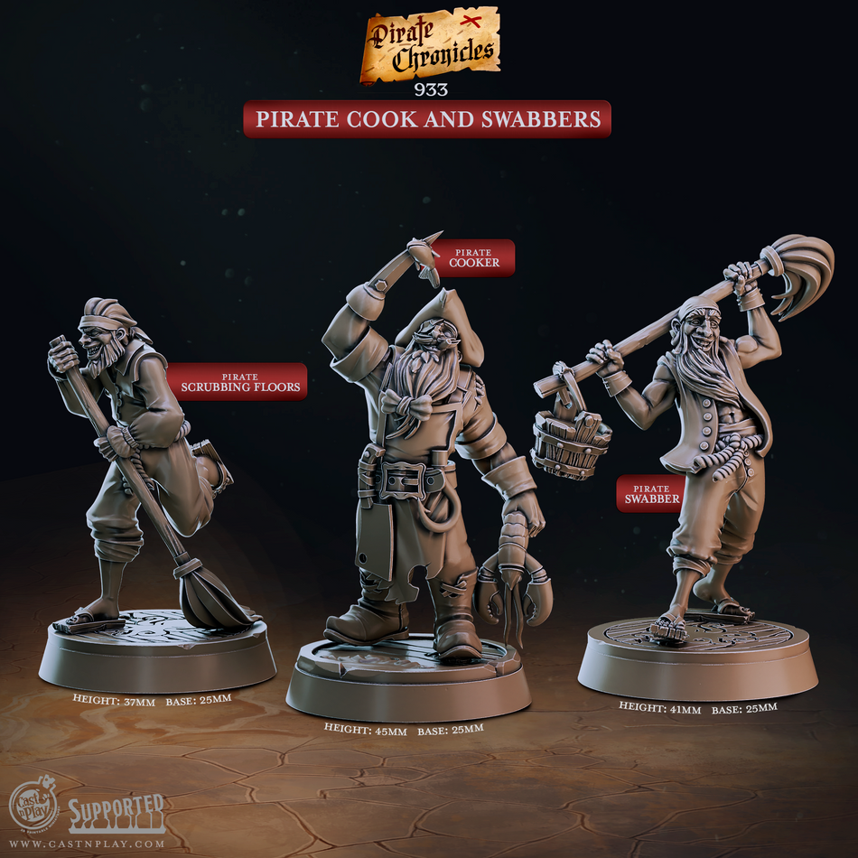Pirate Cook & Swabbers - Pirate Chronicles - Cast n Play