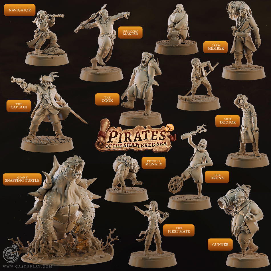 Giant Snapping Turtle - Pirates of the Shattered Sea - Cast n Play