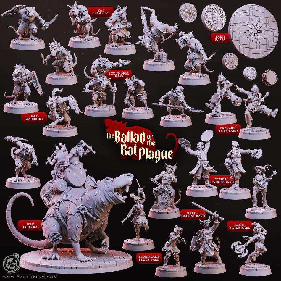 Bard Bases - The Ballad of the Rat Plague - Cast n Play
