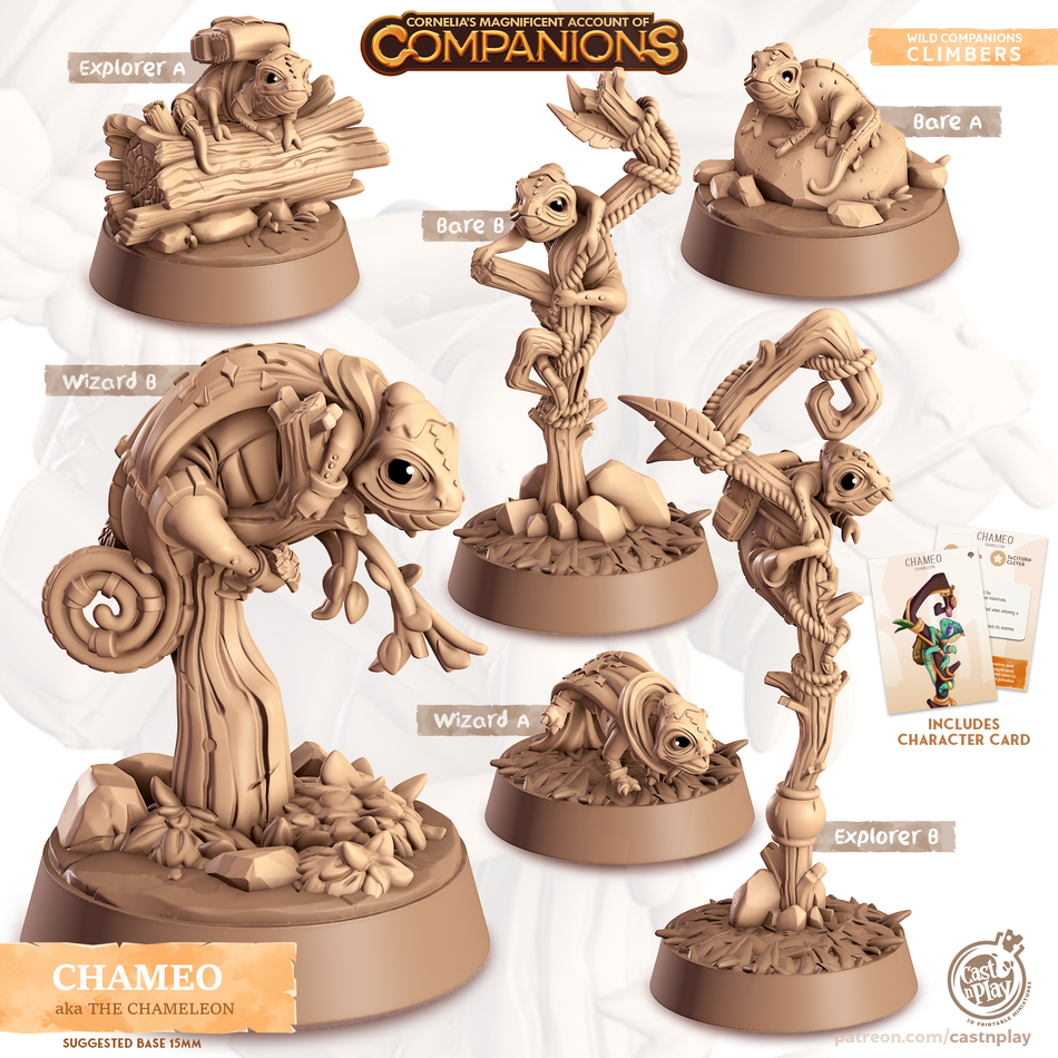 Chameleon - Climbers - Chameo - Animal Companions by Cornelia - Cast n Play