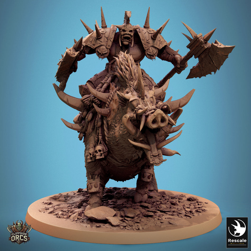 Boar Mounted - Cliffside Orcs - Rescale Miniatures