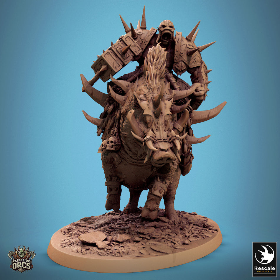 Boar Mounted - Cliffside Orcs - Rescale Miniatures