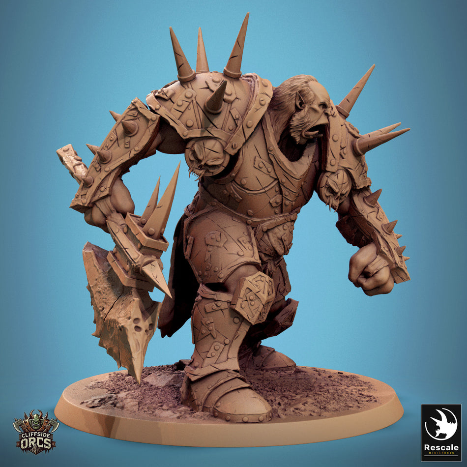 Orc Boss - Cliffside Orcs - Rescale Miniatures