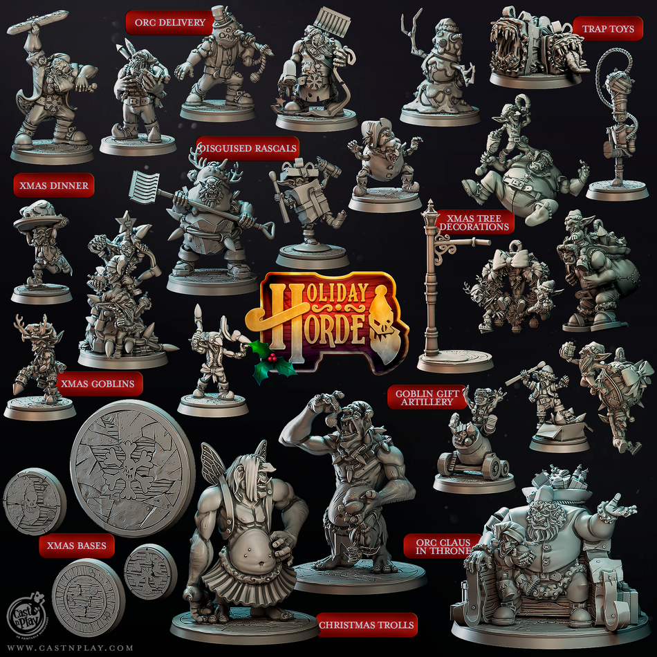 Orc Claus in Throne - Holiday Horde - Cast n Play