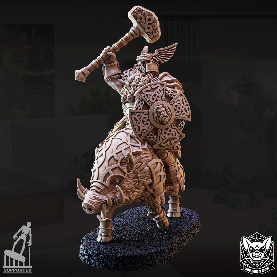 Dwarf Boarrider - Dungeon Dog
