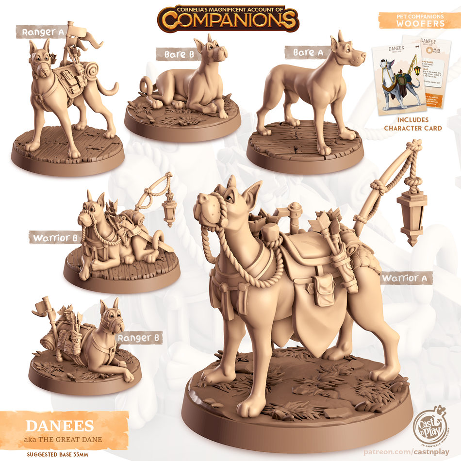 Great Dane - Dogs - Danees - Animal Companions by Cornelia - Cast n Play
