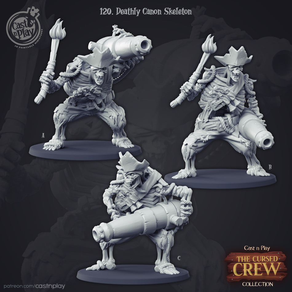 Deadly Cannon Skeleton - The Cursed Crew - Cast n Play