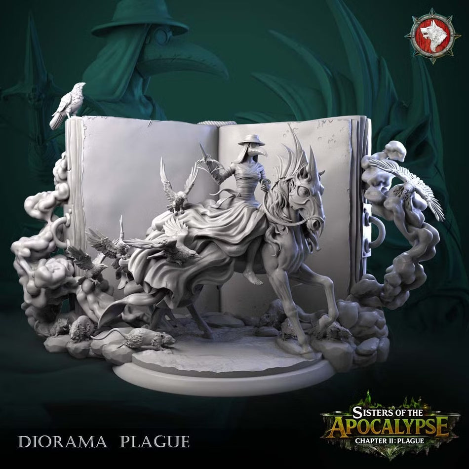 Plague on Horse on the Eternal Tome - Sisters of the Apocalypse - Plague - WWT