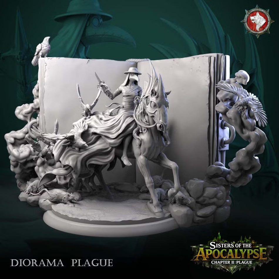 Plague on Horse on the Eternal Tome - Sisters of the Apocalypse - Plague - WWT