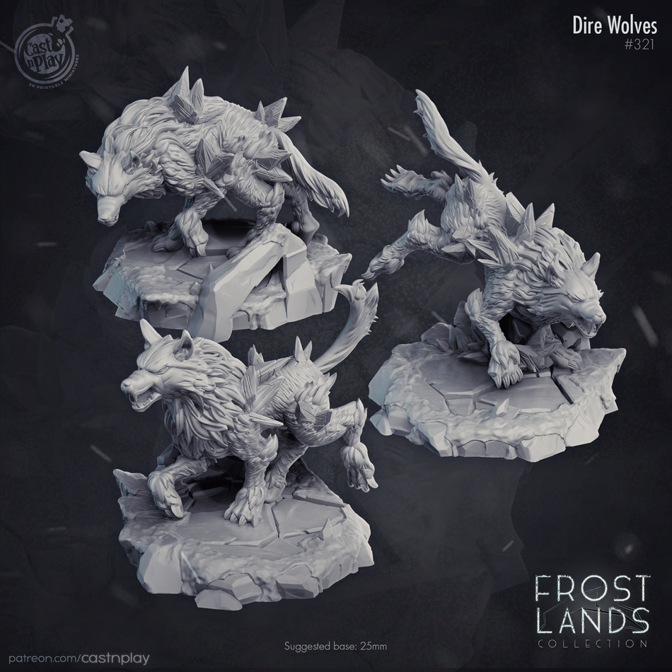 Dire Wolf - Frost Lands - Cast n Play