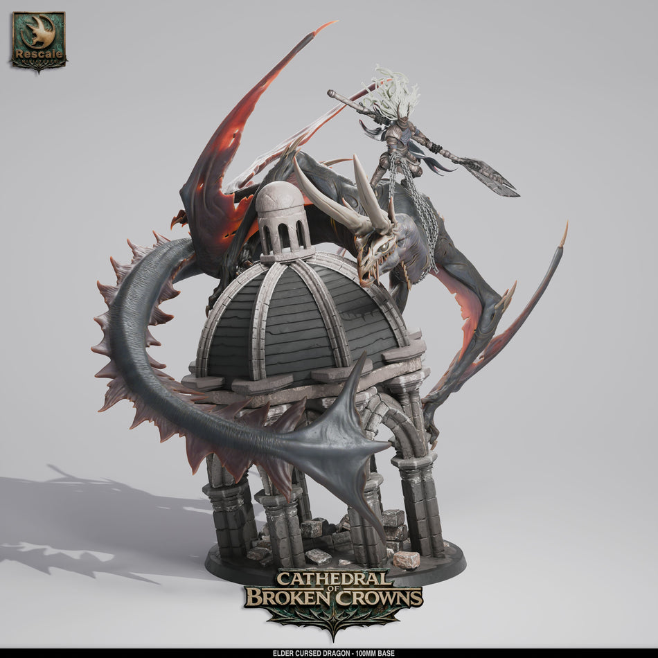 Elder Cursed Dragon - Cathedral of Broken Crowns - Rescale Miniatures
