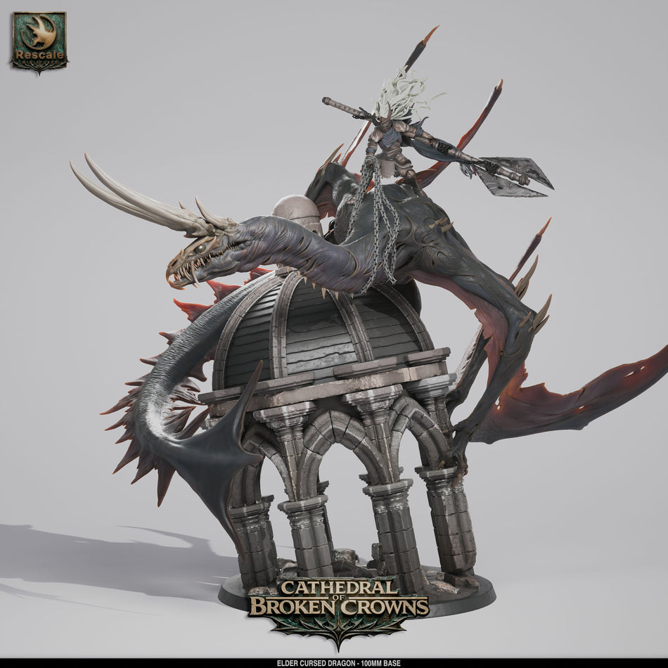 Elder Cursed Dragon - Cathedral of Broken Crowns - Rescale Miniatures