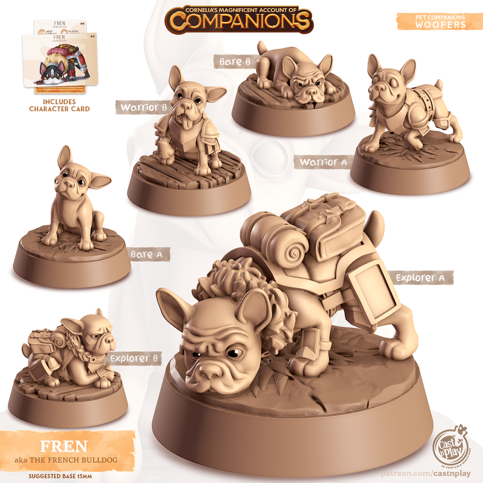 French Bulldog - Dogs - Fren - Animal Companions by Cornelia - Cast n Play
