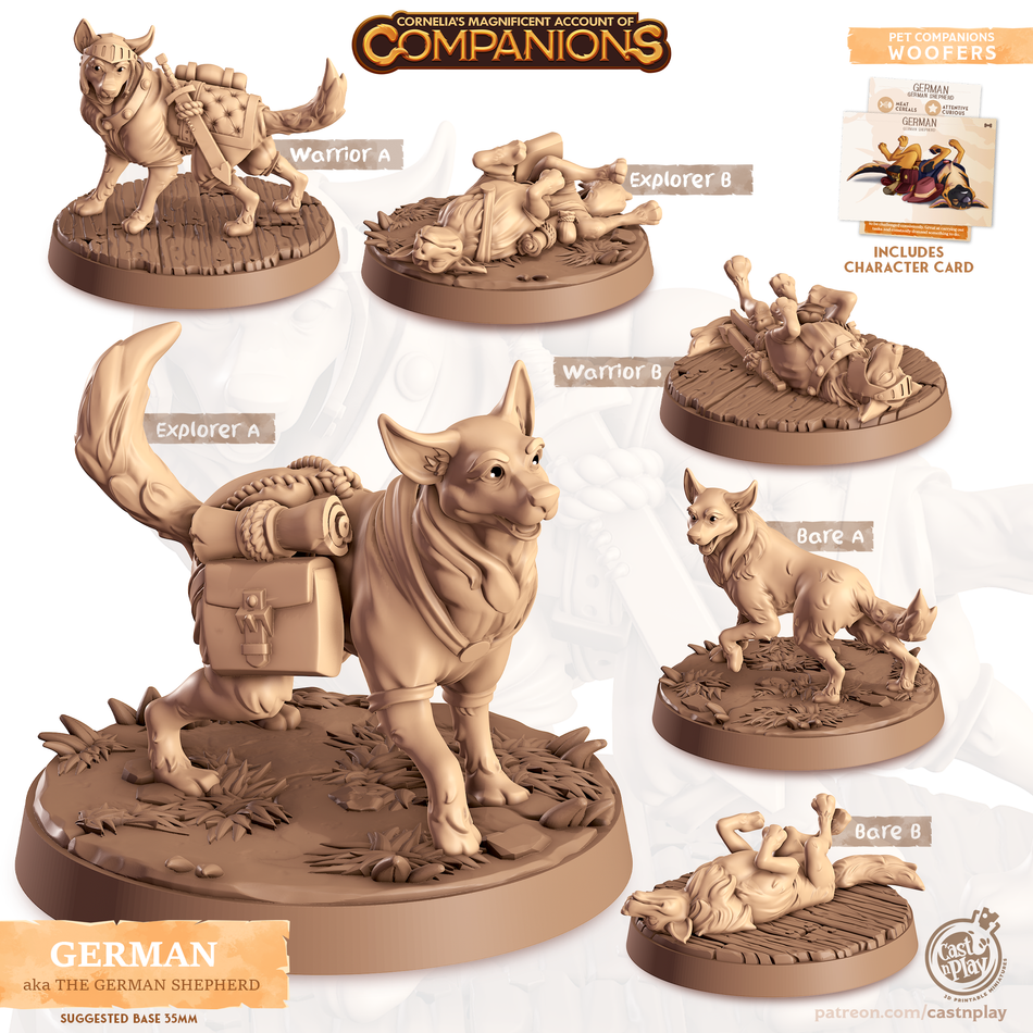 German Shepherd - Dogs - German - Animal Companions by Cornelia - Cast n Play