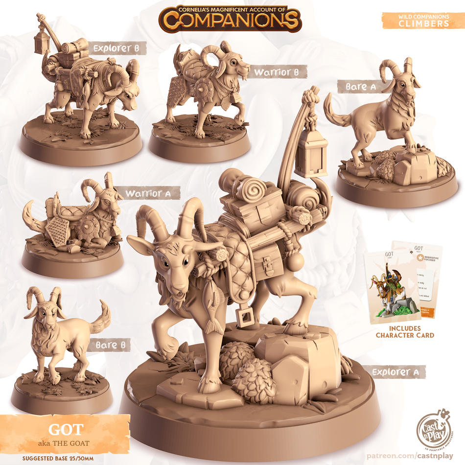 Goat - Climbers - Got - Animal Companions by Cornelia - Cast n Play